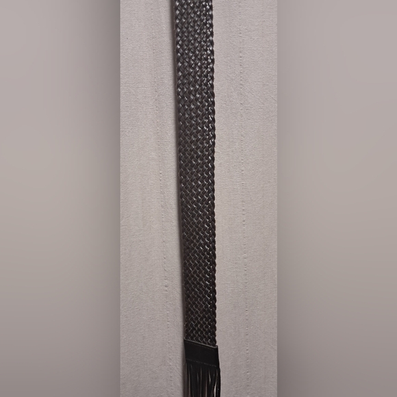 Braided Leather Fringe Belt 49" - Picture 2 of 5